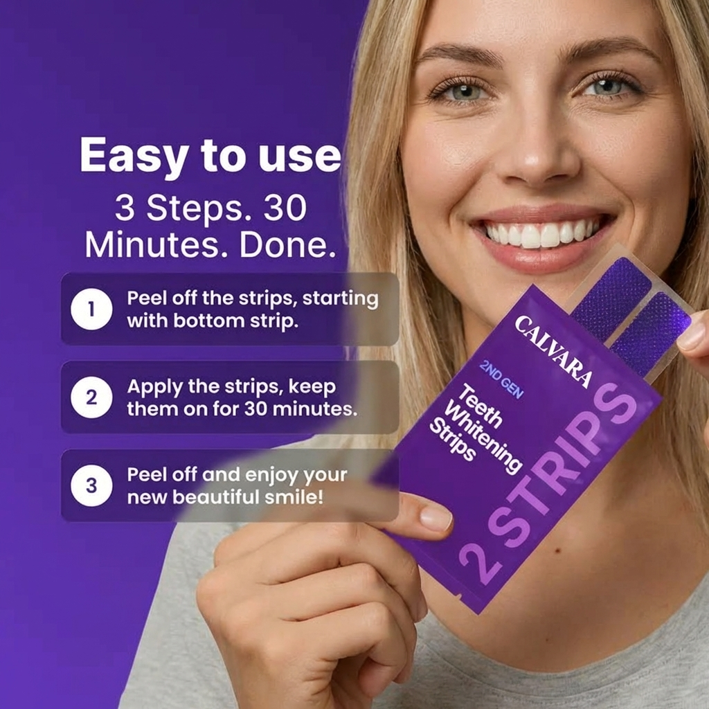 CALVARA Purple Whitening Teeth Strips